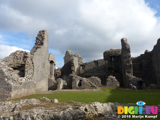 FZ025844 Courtyard Carreg Cennen Castle